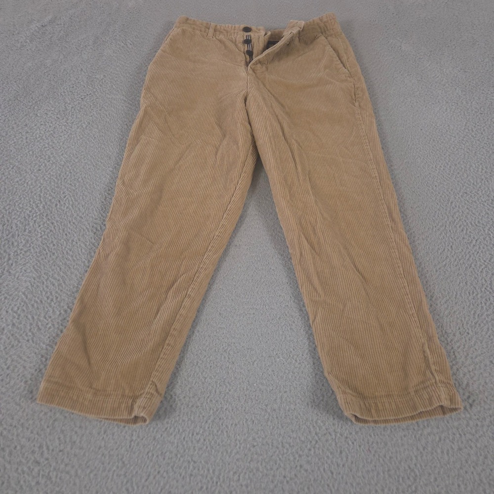 Zara Pants Mens 30x26 Straight Leg Corduroy Button Fly Ribbed Trousers Preppy
